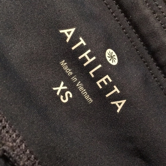 Athleta Leggings Gel Dot Sonar Athletic Capris Navy Blue eh. - Picture 13 of 15